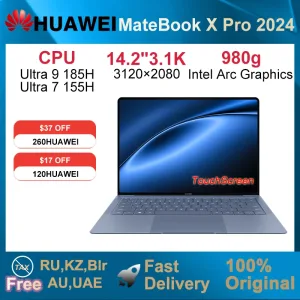 2024 HUAWEI MateBook X Pro Laptop Inter Core Ultra9 185H/Ultra7 155H 32/16GB 2/1TB Netbook 14.2inch 3.1k Touchscreen 120Hz OLED