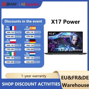BMAX X17 Power 2025 Gaming Laptop Intel i9 12900HK 32GB RAM 1TB SSD 15.6-inch ultrabook Bluetooth 5.4 Windows 11 Pro