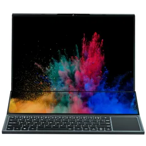 Intel Core I7 9750H 16.1+14.1 Inch Dual Screen Laptop 64GB RAM 4TB SSD DDR4 Window11 5.3GHz HD Camera Portables Office Computer